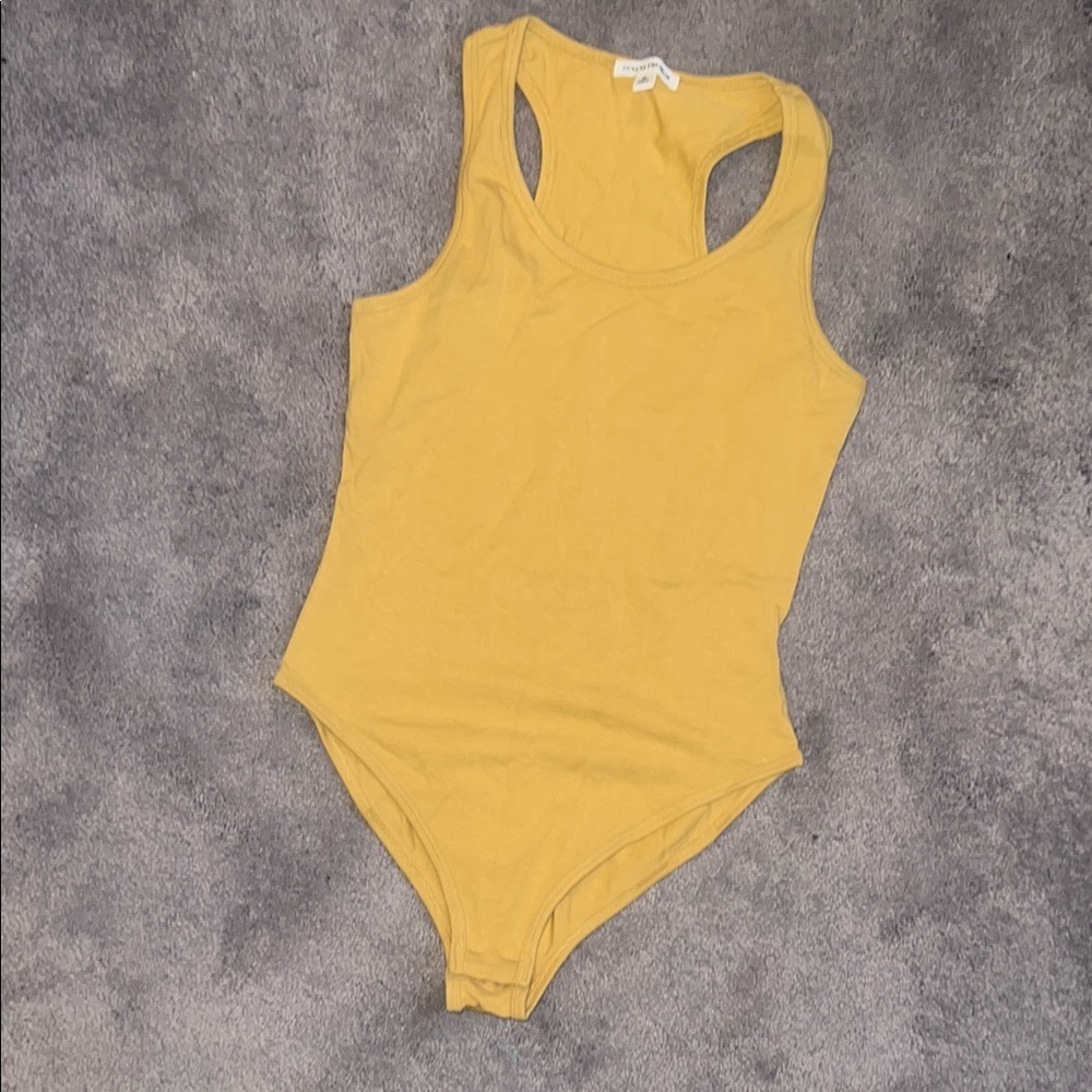 Zenana Mustard Yellow bodysuit